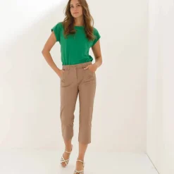 Pantacourt droit stretch