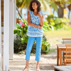 Pantacourt droit stretch