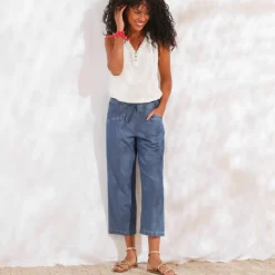 Pantacourt large en denim