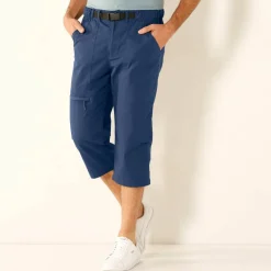 Pantacourt 3/4 élastiqué + ceinture assortie