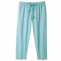 Pantacourt pyjama coton uni avec lien à nouer