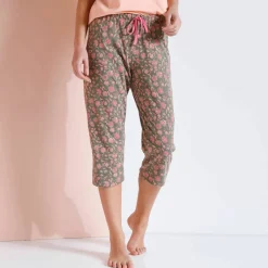 Pantacourt pyjama imprimé fleuri "Bohème"