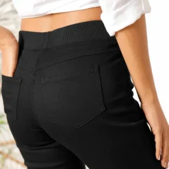 Pantacourt toile taille élastiquée