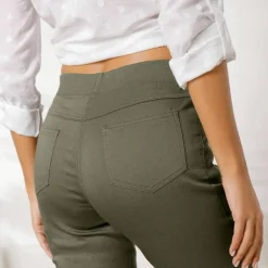Pantacourt toile taille élastiquée