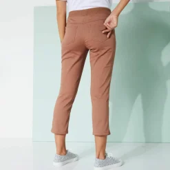 Pantacourt toile taille élastiquée