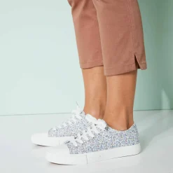 Pantacourt toile taille élastiquée