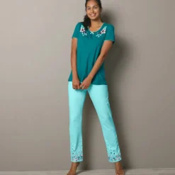 Pantalon base imprimée bucolique - coton jersey