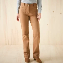 Pantalon bootcut, poches plaquées
