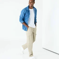 Pantalon cargo en sergé ultra stretch - L30