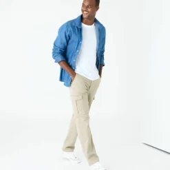 Pantalon cargo en sergé ultra stretch - L30