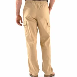 Pantalon cargo gabardine élastiqué