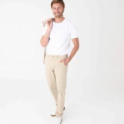 Pantalon chino ceinture arrondie sous le ventre