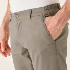 Pantalon chino élastiqué côtés