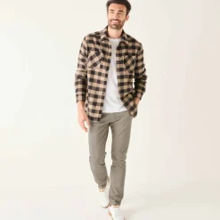 Pantalon chino élastiqué côtés
