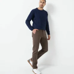 Pantalon chino élastiqué côtés