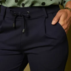 Pantalon chino uni, maille milano