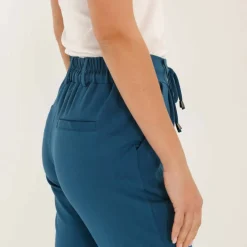 Pantalon chino uni, maille milano