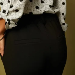Pantalon chino uni, maille milano