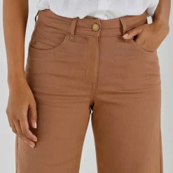 Pantalon couleur coupe large 5 poches