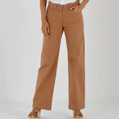 Pantalon couleur coupe large 5 poches