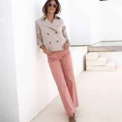 Pantalon couleur coupe large 5 poches