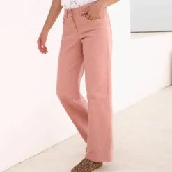 Pantalon couleur coupe large 5 poches