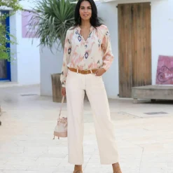 Pantalon couleur coupe large 5 poches