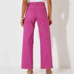 Pantalon couleur coupe large 5 poches