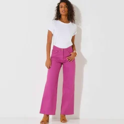 Pantalon couleur coupe large 5 poches