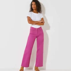 Pantalon couleur coupe large 5 poches