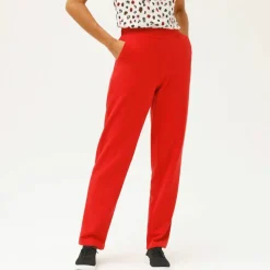 Pantalon coupe large molleton taille élastiquée