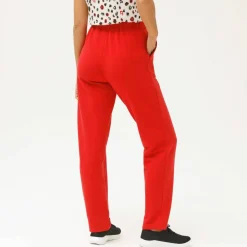 Pantalon coupe large molleton taille élastiquée