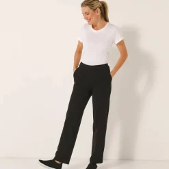 Pantalon coupe large molleton taille élastiquée