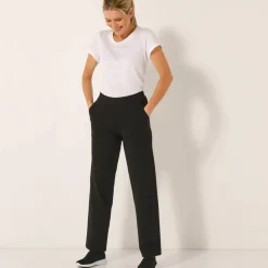 Pantalon coupe large molleton taille élastiquée