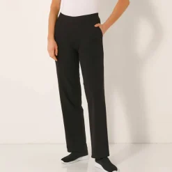 Pantalon coupe large molleton taille élastiquée
