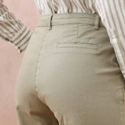 Pantalon coupe mom taille haute, stretch