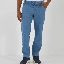 Pantalon denim léger élastiqué