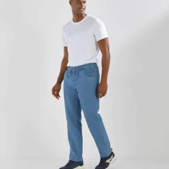 Pantalon denim léger élastiqué
