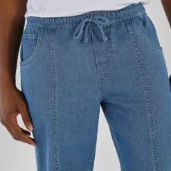 Pantalon denim léger élastiqué