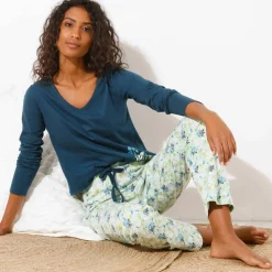 Pantalon de pyjama imprimé fleuri