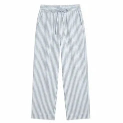 Pantalon de pyjama tissé teint rayures