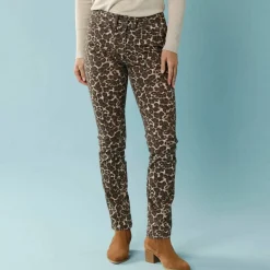 Pantalon droit imprimé léopard, Spécial Petites