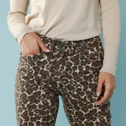 Pantalon droit imprimé léopard, Spécial Petites