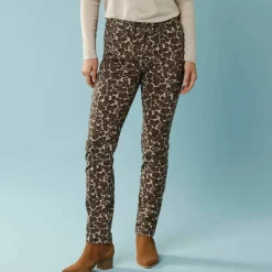 Pantalon droit imprimé léopard, Spécial Petites