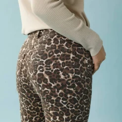 Pantalon droit imprimé léopard, Spécial Petites
