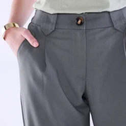 Pantalon droit large, uni