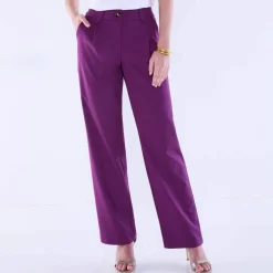 Pantalon droit large, uni