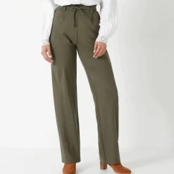 Pantalon droit, maille milano