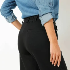 Pantalon droit, maille milano