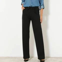 Pantalon droit, maille milano